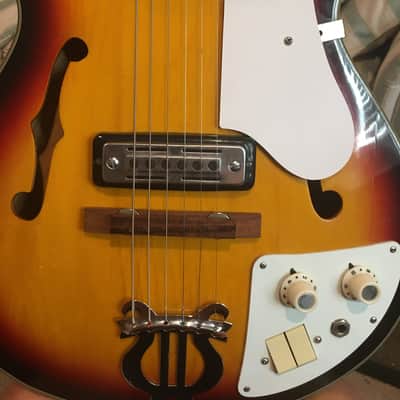 Teisco Del Rey EP-7 Hollow Body Vintage Guitar 1960's Light Sunburst image 3
