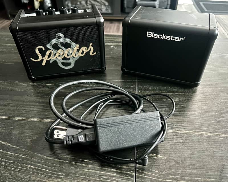 Blackstar Spector Fly 3 Bass 3-Watt Mini Bass Combo/Cabinet Stereo Pack 2016 - 2020 - Black image 1