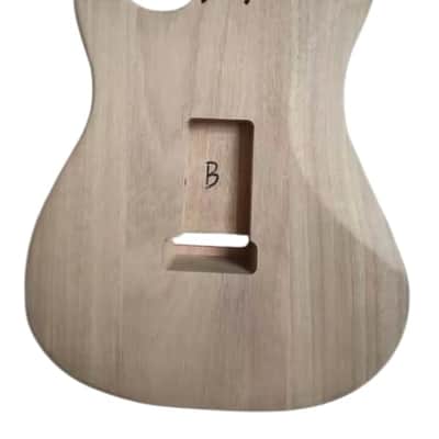 Mahogany Wood Guitar Stratocaster Strat Style Body with F Hole image 3