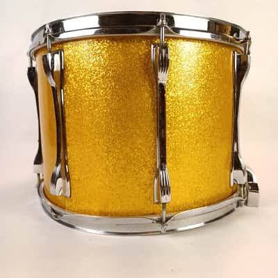 Ludwig 10x14"Silver Sparkle Snare Drum Vintage Marching/Parade Buddy Rich P87 US image 4