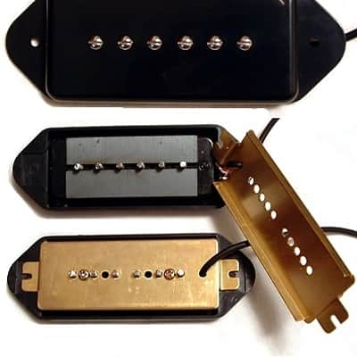 GuitarHeads DOG EAR P90 Pickups - Bridge/Neck Set of 2 - BLACK image 2