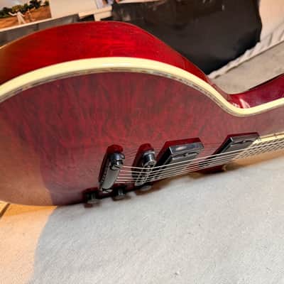 ESP LTD EC-1000 QM Black Cherry EMG Upgraded Tuners Electric Guitar image 2