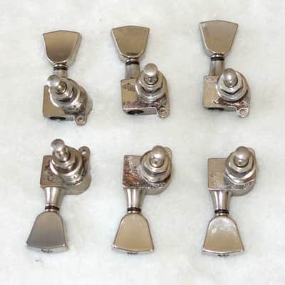 Vintage 1970s Gibson / Schaller M6 Keystone Tuners, Set of 6 (3x3) w/Bushings, Washers, & Screws!! image 4