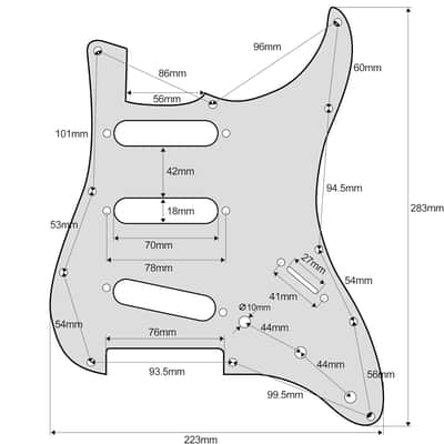SSS 11 Hole Strat Guitar Pickguard for Fender USA/Mexico Made Standard Stratocaster Modern Style Guitar Parts,4Ply Red Tortoise image 2