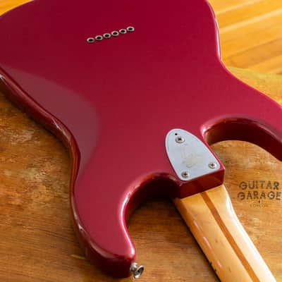 1981 Fender USA Stratocaster Hardtail Burgundy Mist refin - original pickups - original hardcase image 13