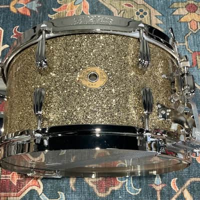 Slingerland Radio King Solid Maple Snare Drum - 7 inches x 14 inches, Gold Glass image 2