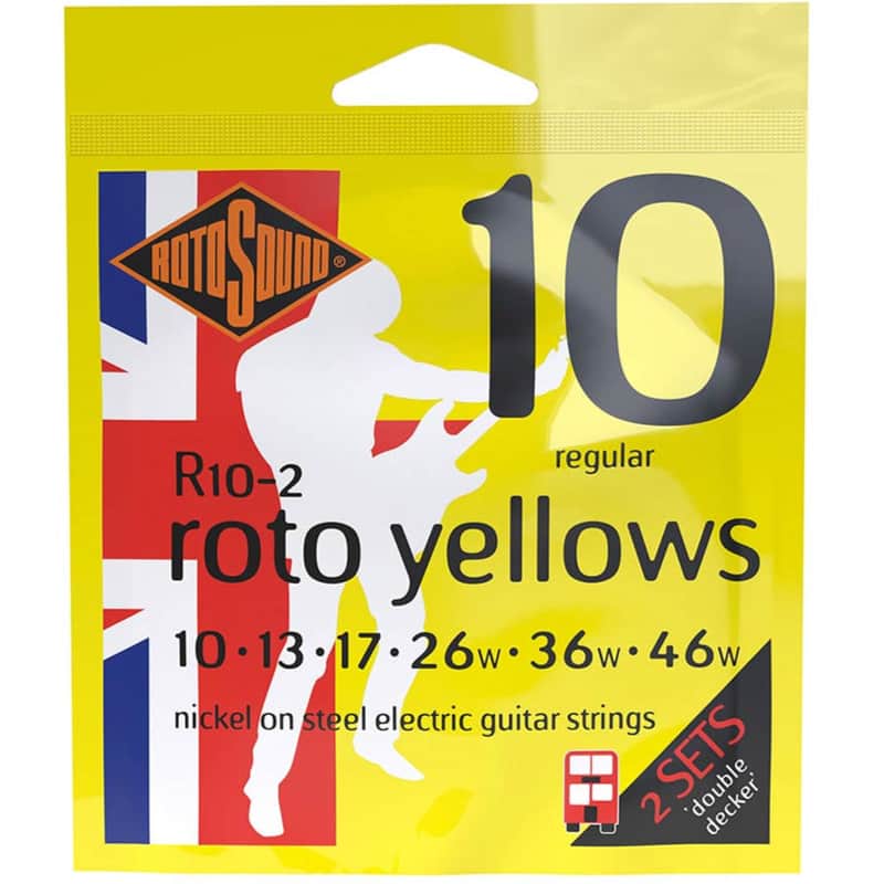 Rotosound Electric Guitar String Set 10-46 Yellows DOUBLE PACK image 1