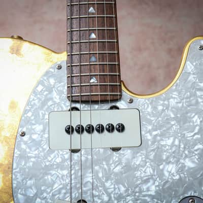 FENDER CIJ Hellecasters Limited Edition Will Ray "JAZZ-A-CASTER" Telecaster "Gold Foil Leaf + Maple" (1997) image 5
