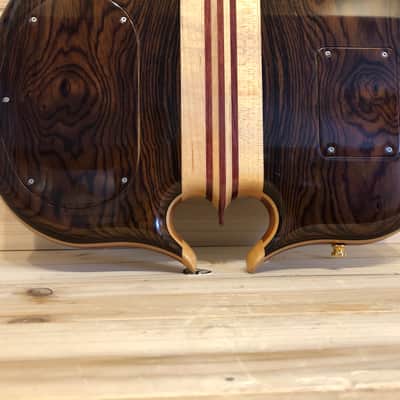 Alembic Mark King Deluxe Custom Lined Fretless 5 string Bass 2002 CocoBolo LED's image 17