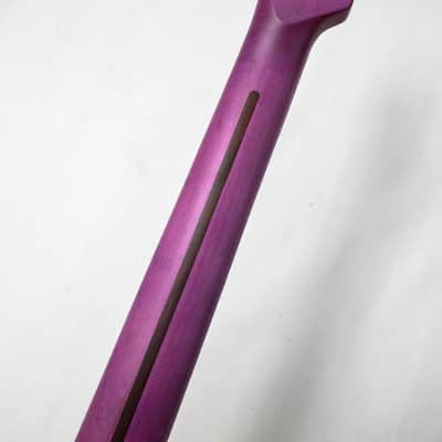 Matte Purple Guitar Strat Style Maple Wood Neck, 22 Frets Fingerboard Fretboard image 3