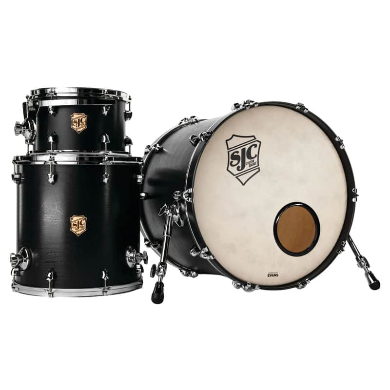 SJC Drums Tour Series 3-Piece Kit-Matte Black *USA Small Business* image 1