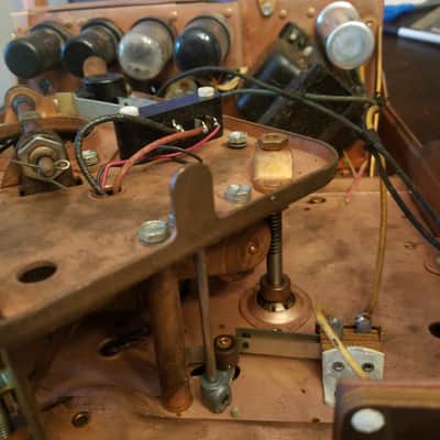 Webster-Chicago Wire Recorder all original 6SN7 6V6 tube amp AlNiCo tiny driver mono 288-1R  1950s - red-brown tolex image 15