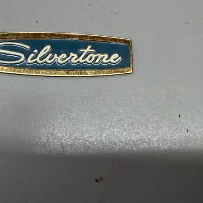 Silvertone Guitar Headstock Logo Teisco Shark 60s Emblem Badge image 2