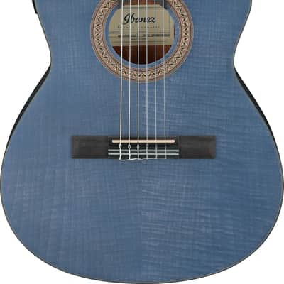 Ibanez GA5FMTCE Thinline Nylon Acoustic-electric Guitar - Open Pore Berry image 1