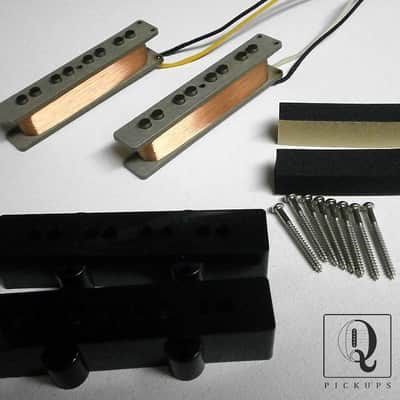 Jazz Bass Pickups A5 CUSTOM Hand Wound Alnico 5 Bridge Neck Jazzbass by Q pickups image 1