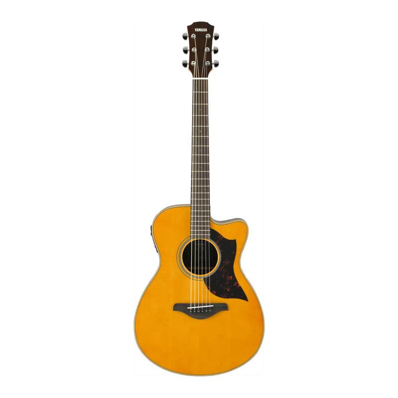Yamaha AC1R VN Small Body Cutaway Acoustic Electric Guitar - Rosewood - Vintage Natural image 1