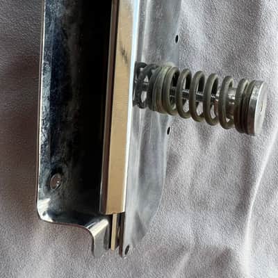 Harmony / Silvertone Bobkat Silhouette Guitar Tailpiece 1960’s - Chrome image 4