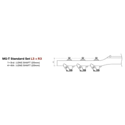 SG301 Magnum Lock 3 Aside Traditional Tuners 18:1 Gear Ratio-Black image 6