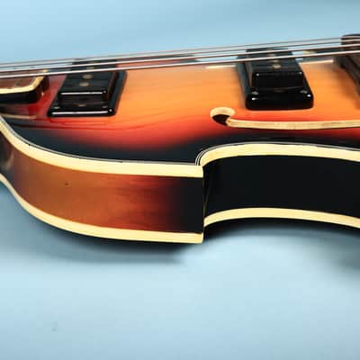 Univox Model 1920 Lectra Short-Scale Bass w/ case 1968 - Sunburst Violin Bass image 12