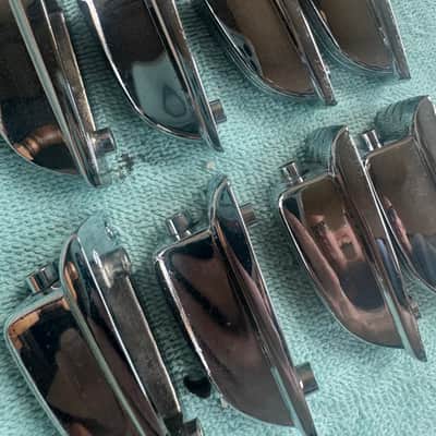 Ludwig Lot of 8 Vintage Large Classic Lugs for Floor Tom or Bass  Drum - #2 80s - Chrome image 7