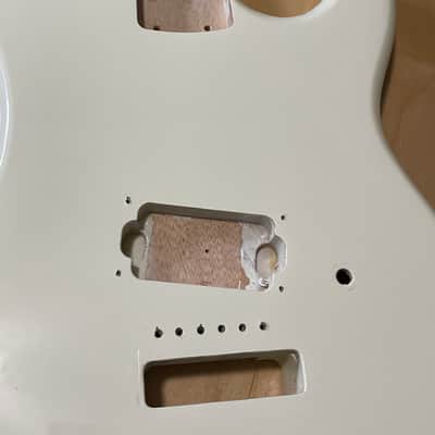 2021 Indonesia Kramer Baretta Special Vintage White Mahogany Guitar Body 6 Post Tremolo image 4