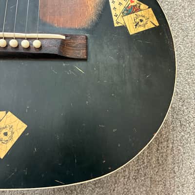 RARE! 1920s - 1930s Oscar Schmidt Stella Gambler Concert Ladder Braced Parlor Guitar Ready To Go! image 6