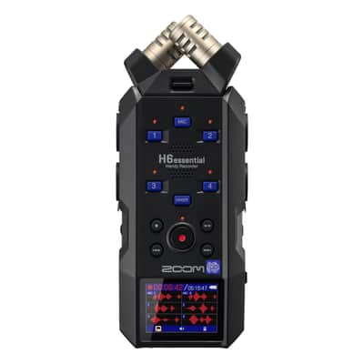 Zoom H6 Essential Handheld Recorder for Musicians, Podcasters & Filmmakers with Stereo Microphones, 4 XLR/TRS Inputs, 6 Tracks of 32-Bit Float Recording, & USB Audio Interface