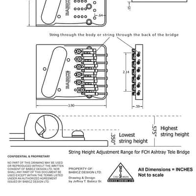 Babicz Full Contact Hardware Ashtray Tele bridge chrome image 3