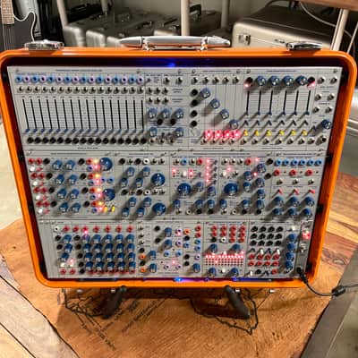 Buchla Tiptop 200t series with BPNYC ZERO Halliburton Eurorack Modular Travel Case 9U #3 ORANGE image 3