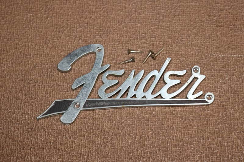 Rare Early 1960s Fender Brownface Amp Emblem Logo - No Tariffs - Good