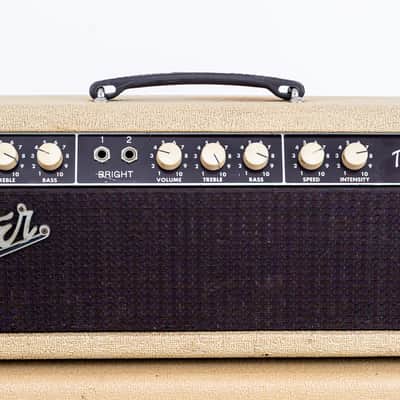1962 Fender Tremolux Brown Panel Pre-CBS Blonde Piggyback Tube Amp 2x10 w/ Altec 425-8A image 3