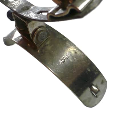 Ludwig Script Logo Marching Snare Leg Rest / Nickel image 3