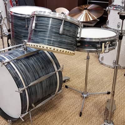Gary Drums Vintage 50's Lined Grey avec accessoires Olympic image 4