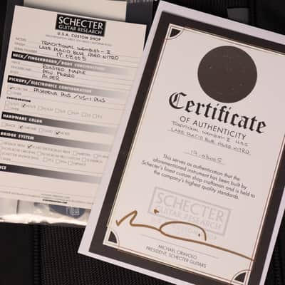 2019 Schecter USA Custom Shop Traditional Wembley-II Lake Placid Blue HSS image 12