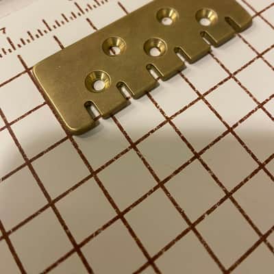 Jerry Garcia Alligator Strat Brass Tailpiece & Wood Block image 5