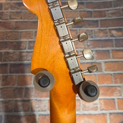 Vintage 1962 1 Owner Fender Stratocaster Slab Board Brazilian Rosewood Fretboard Candy Apple Red Refin w/ OHSC image 20