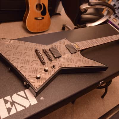 ESP EX Explorer Diamond Plate James Hetfield Metallica EMG 81 | Reverb