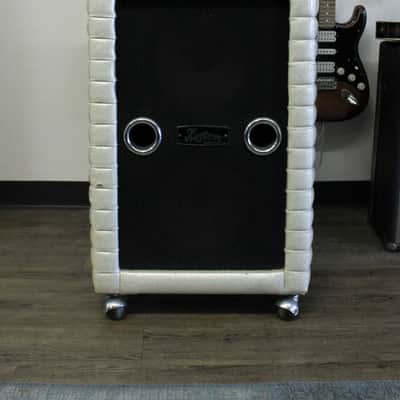 1970 Kustom K100-2 Head And Cab White Sparkle image 1
