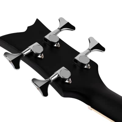 Ortega D7E-SBK-4 Deep Series 7 Spruce Top Mahogany Neck Medium Scale 4-String Acoustic-Electric Bass Guitar image 16