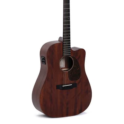 Sigma Guitars 15 Series - Solid Mahogany,Dreadnought cutaway electro-acoustic - Natural Satin image 1