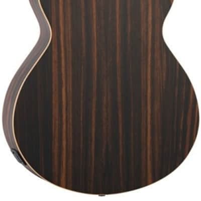 Tanglewood Reunion Pro Series TRU4CE Electro-Acoustic Super Folk Cutaway, All Figured Ebony image 2