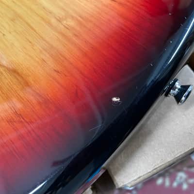 Warmoth Jazzmaster body 2018 Black /red/yellow burst image 12