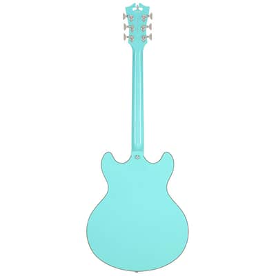 D'Angelico Premier DC Semi-Hollow Guitar - Surf Green - Open Box image 8
