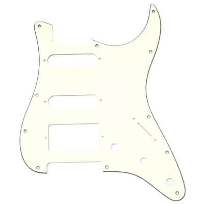 PG-0995-050 Humbucker Parchment 3-ply Pickguard for Strat Guitar SSH