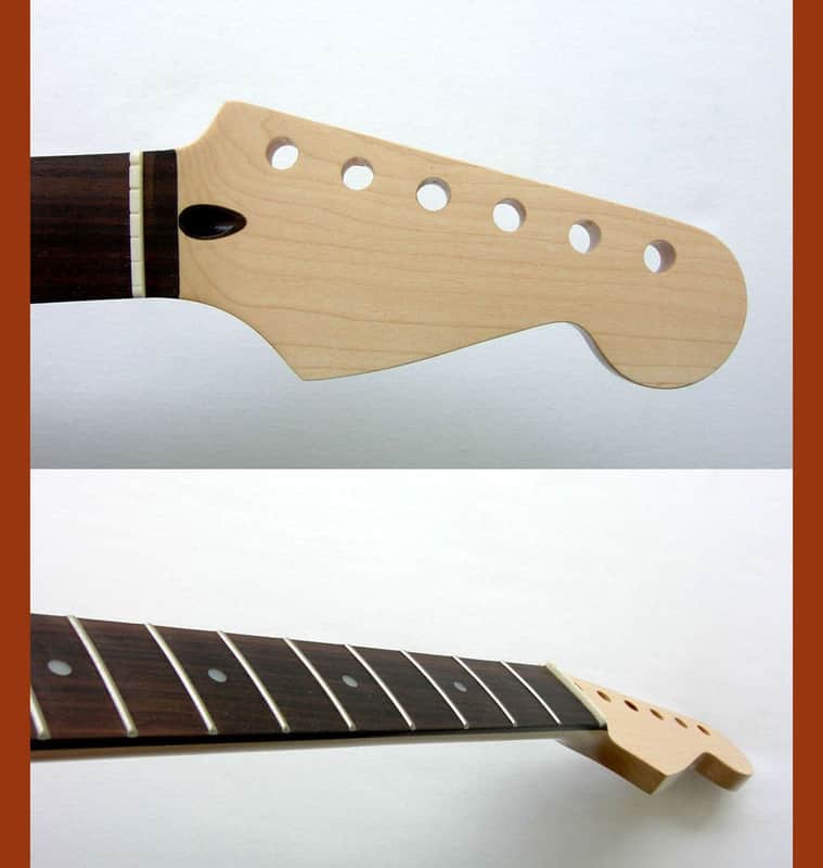 Stratocaster Guitar Neck /MOP Dots/ 43mm 1 11 16ths-fits Warmoth, Fender STRAT image 1