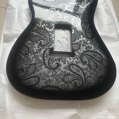 Black Vintage Amoeba Black Guitar Mahogany Strat Stratocaster Style Body image 4
