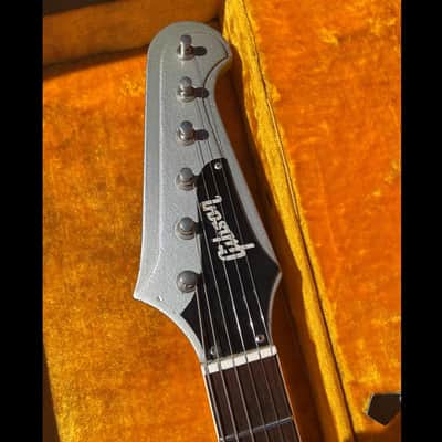 1965 Gibson Firebird III - Silver Mist Poly - RARE! Wide Nut, Non-Reverse Headstock - Original Vintage Custom Color Electric Guitar - 1 of 1? WOW! image 18
