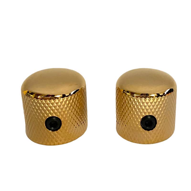 MK-NS001-G Gold Metal Dome Knob Set w/ Set Screw for Guitar/Bass image 1