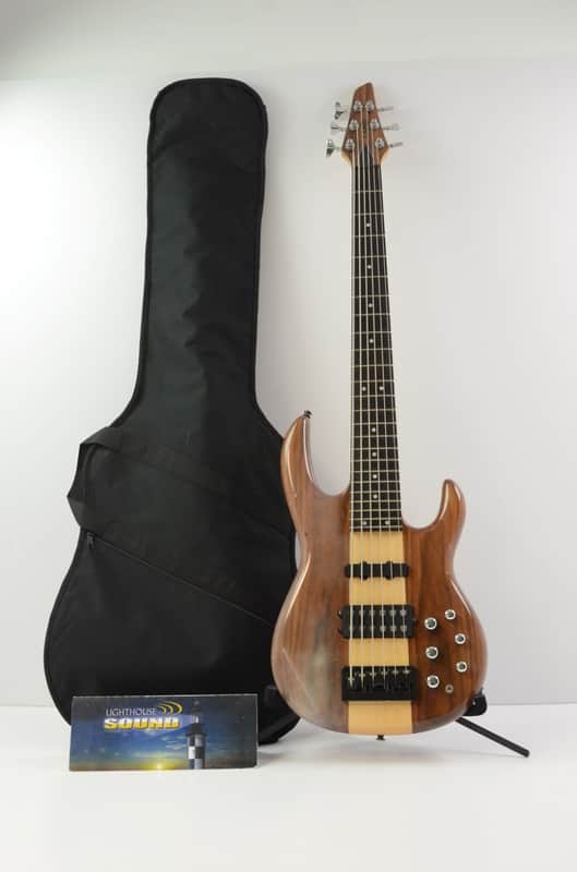 Carvin LB76 Electric 6-String Bass - Natural w/ Gig Bag - Cloudy Finish - LB-76 image 1