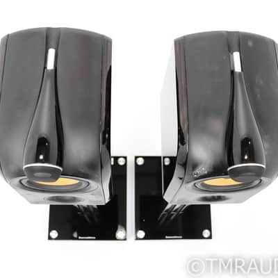 B&W PM1 Bookshelf Speakers; PM-1; Mocha Gloss Pair w/ Stands image 5